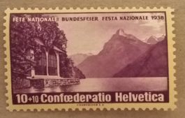 3023A) P1z, Pro Patria geriffeltes Papier postfrisch