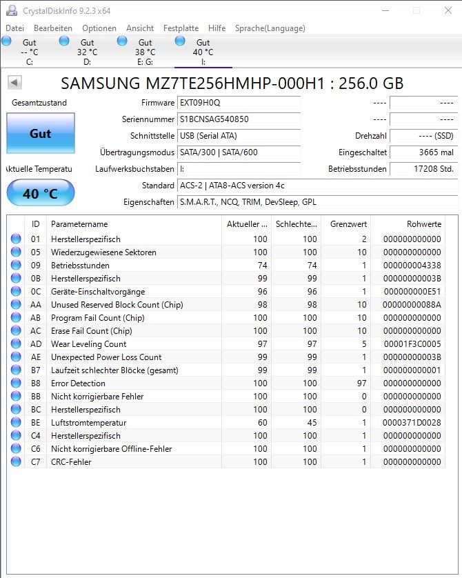 Samsung Dischi rigidi: Samsung SSD PM851 256GB – Usato da Bern venduto da sn8per 3