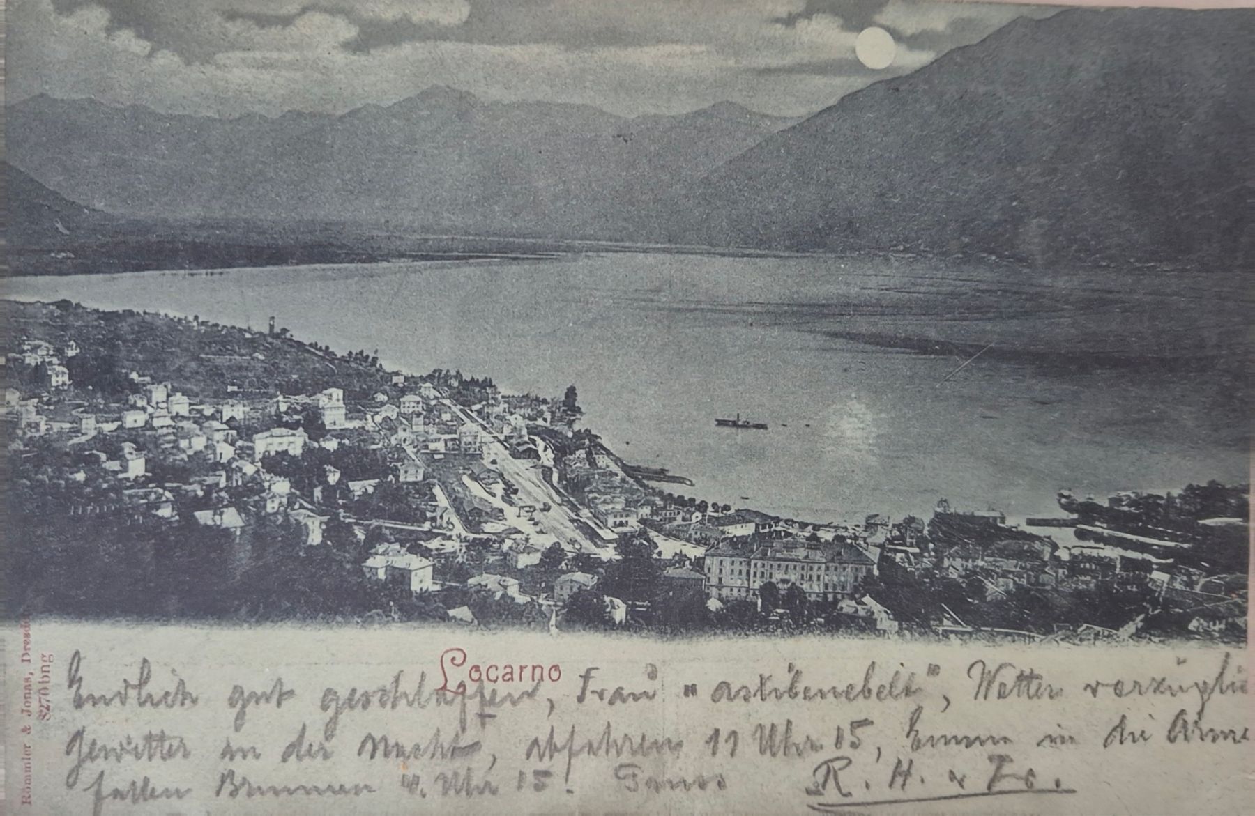 Ansichtskarten: Locarno, gelaufen 1898 – Gebraucht aus Engelburg von macbass27