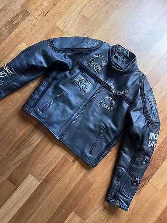 Lederjacke moto racing giacca leder 