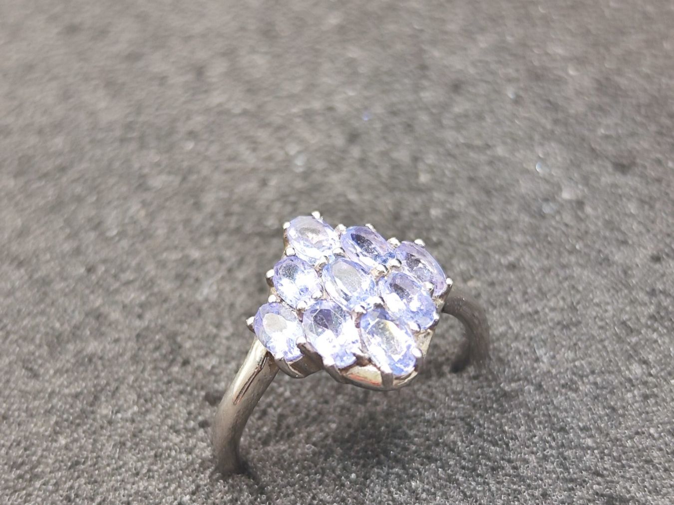 Anelli: Vintage 925er Silber Ring mit Tansanite Top – Usato da Steffisburg venduto da mat_8s7d 3