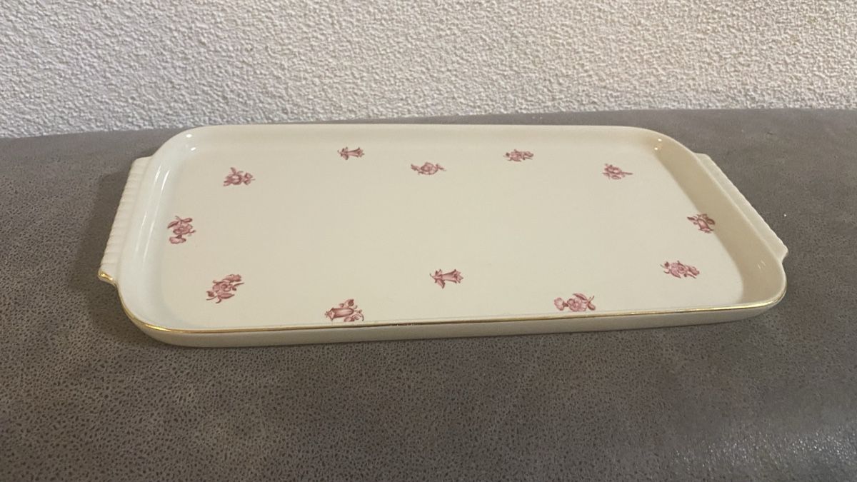 Plateaux: Cakeplatte Kuchenplatte Langenthal 1952 Blumenmuster  – D'occasion à Zürich par Timi80