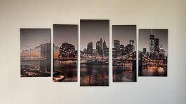 Leinwandbild Skyline 5-teilig