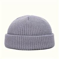 Stylische Beanie Mütze für den Winter, grau, Einheitsgrösse