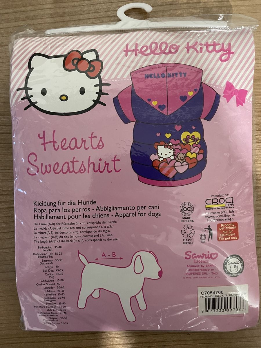 Bekleidung: Hello Kitty Hunde-Sweatshirt, Grösse 20, NEU OVP – Neu und originalverpackt aus St. Gallen von Trader9000 1