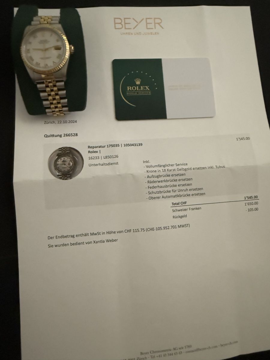 Rolex Orologi: Rolex DateJust Perlmutt 18K/SS – Usato da Zürich venduto da watch_trader 4