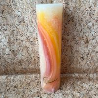 Lotuskerze / orange