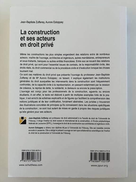 Bücher: La construction et ses acteur privés  – Gebraucht aus Pully von Geraldine10 1