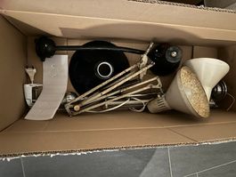 4 antike alte Lampen Werkstattlampe Architektenlampe Bastler