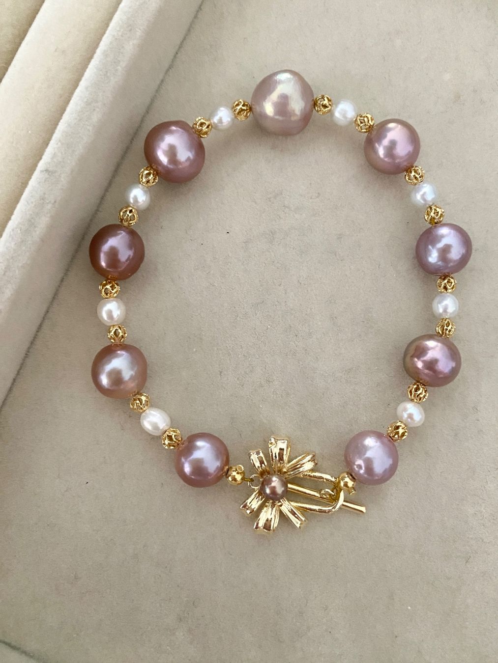Bracciali & Braccialetti: Barock Perlen Armbänder echte – Nuovo e nell'imballaggio originale da Sarnen venduto da Yingsperlen4 1