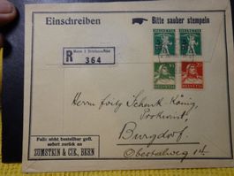 20.VIII.31., ZUMSTEIN BRIEFMARKEN BERN NACHBURGDORF SPEZIAL