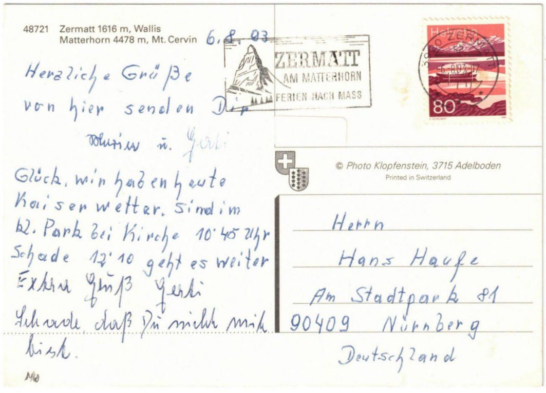 Cartoline postali: Zermatt - 5 Bild AK – Usato da Binningen venduto da Mountainrider 1