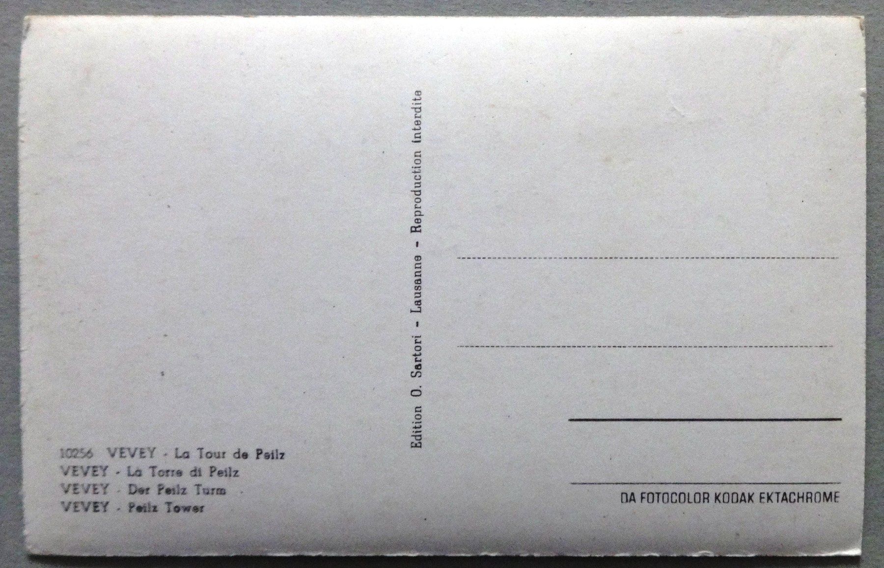 Cartoline postali: Vevey - La Tour de Peilz – Usato da Fétigny venduto da Billy2miny 1