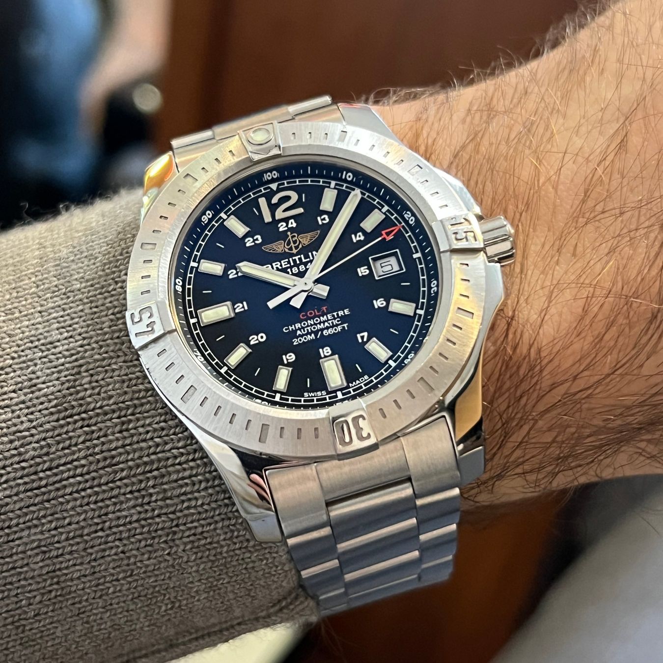 Breitling Orologi: Breitling Colt Automatic Date Black Dial Full Set A1738811 – Usato da Carouge GE venduto da Watchaser 3