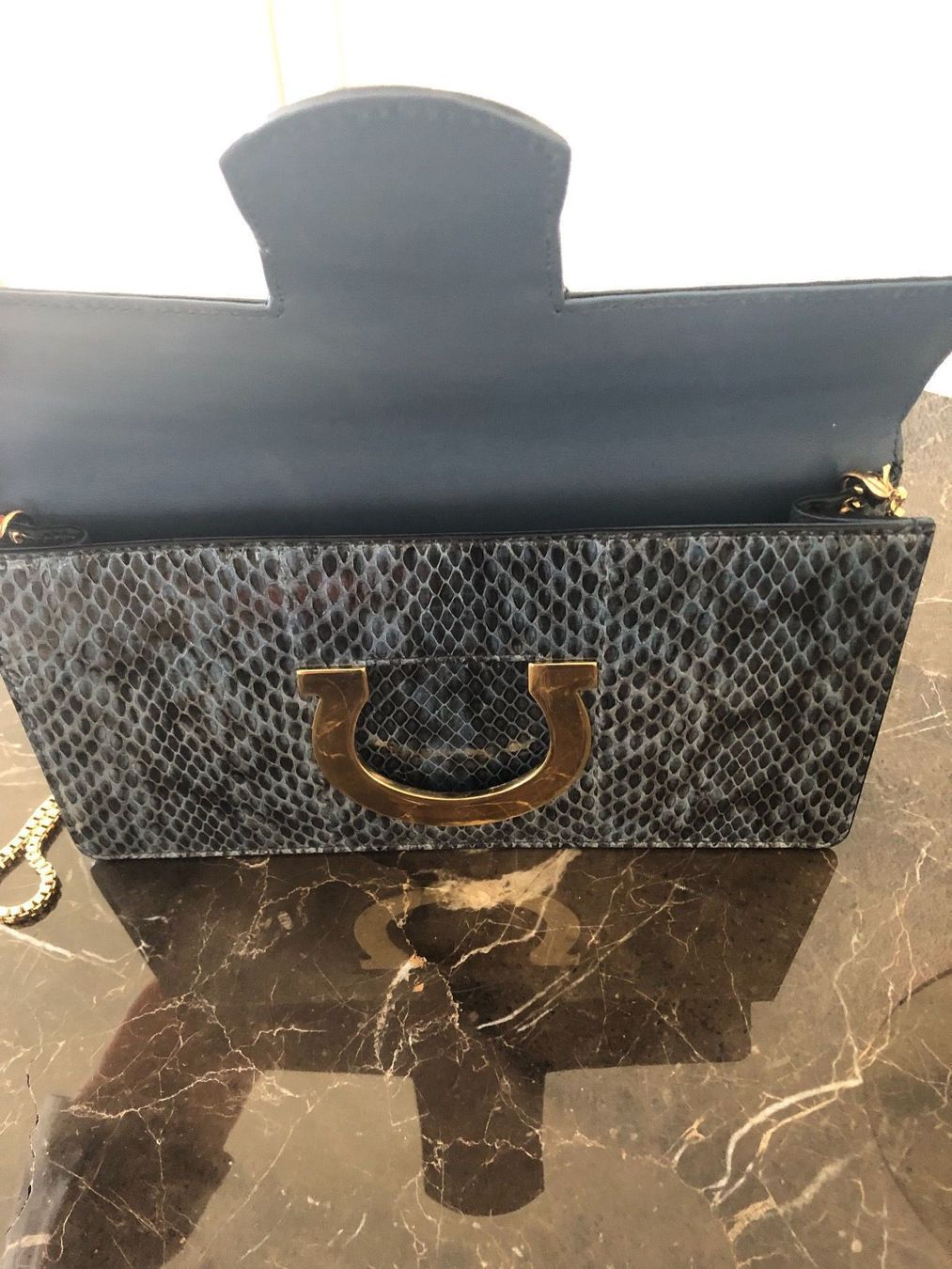 Salvatore Ferragamo Borse da donna: Clutch / bag  Ferragamo Python print (pitone) – Nuovo (secondo la descrizione) da Kilchberg ZH venduto da Daniela1985- 1