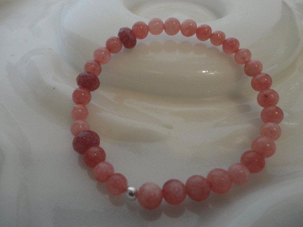 Bracciali & Braccialetti: Armband - Rhodochrosit  behandelt – Nuovo (secondo la descrizione) da Biberist venduto da tl-schmuck 1
