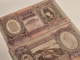 UNGARN / HUNGARY 1000 EZER PENGO 1943 MAGYAR NEMZETI BANK