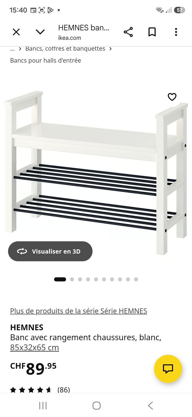 Panchine: banc chaussures ikea – Nuovo (secondo la descrizione) da Brügg BE venduto da Angel2300