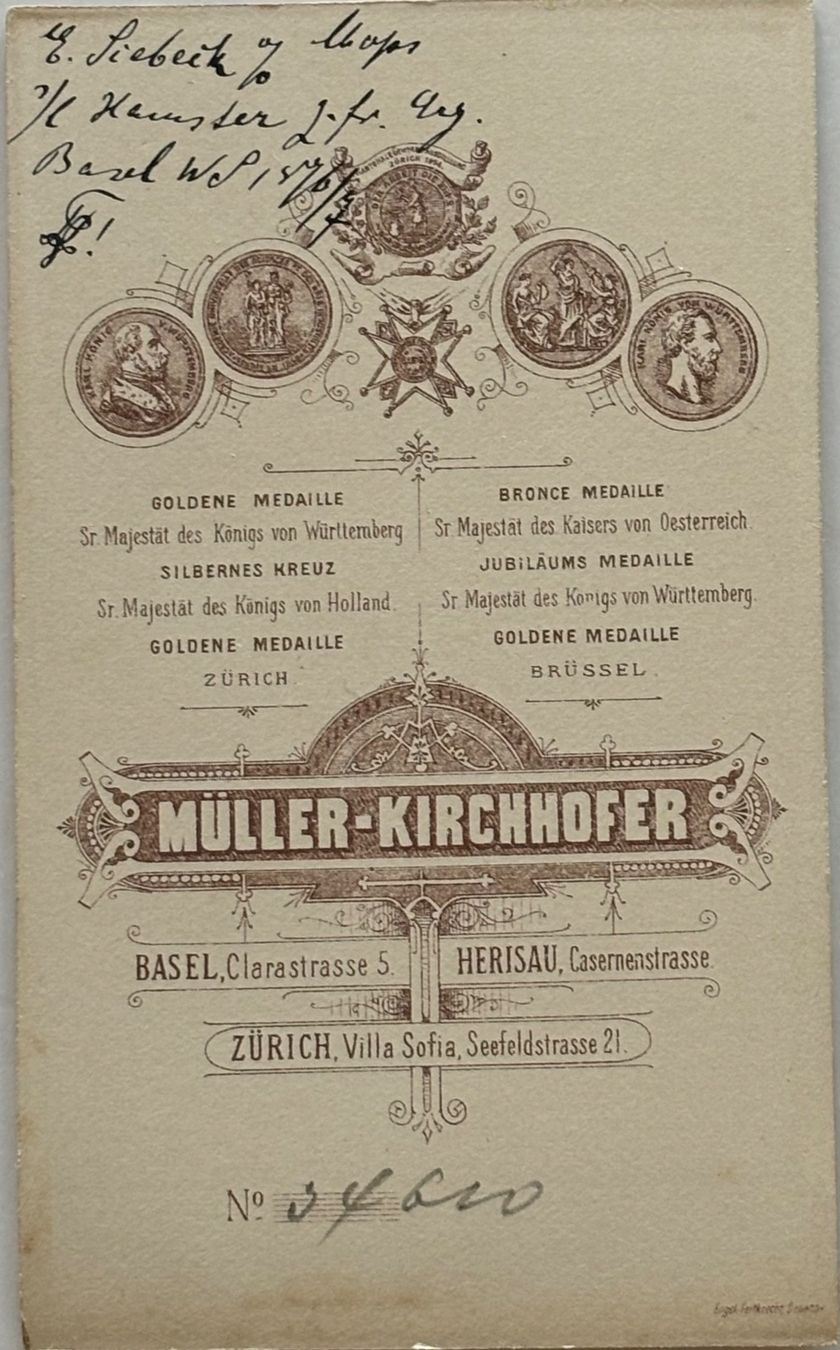 Cartoline postali: CDV E. Siebeck, Basel, 1896  - Studenten Zofingia – Usato da Frauenfeld venduto da Merk52 1