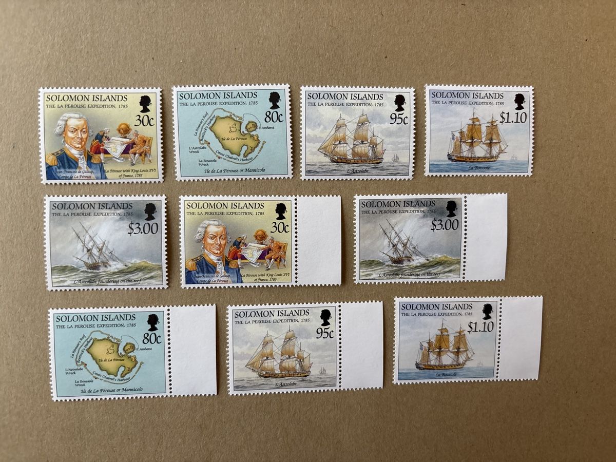 Alle Briefmarken: Solomon Islands Briefmarken La Perouse Expedition 1785 – Neu und originalverpackt aus Zürich von engebrunau