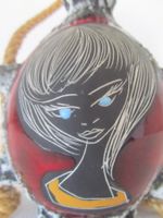 Keramik-Flasche mit Gesicht, Deko, Vintage, Top Zustand