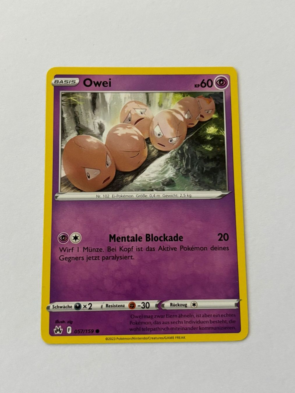 Pokémon Carte collezionabili: Pokemon-Karte Owei 057/159 – Usato da Herisau venduto da Seyashop1