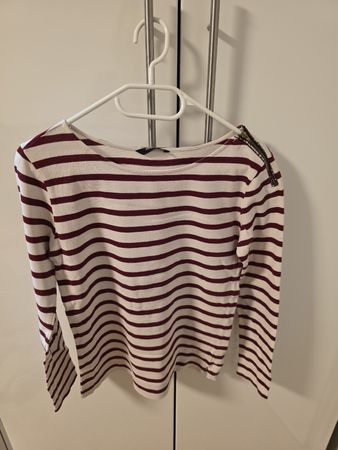 Red and white stripped Massimo Dutti long sleeve