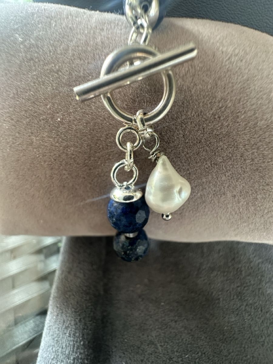 Armbänder & -reifen: Armband mit Lapislazuli und Perlen – Neu und originalverpackt aus Kriens von Hortensie6 2