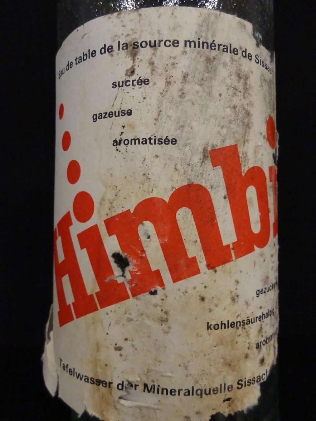 Flaschen: alte Flasche HIMBI EPTINGEN SISSACH 1955 – Gebraucht aus Kerzers von Flaschenposten 2