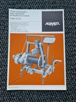 Original Prospekt Plumett Seilwinde TA-10 Motormäher Traktor