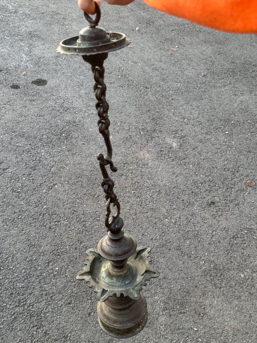 Lampen: Vintage Messing oder Bronze Oellampe, orientalisch – Gebraucht aus Zürich von Sailor68green 1
