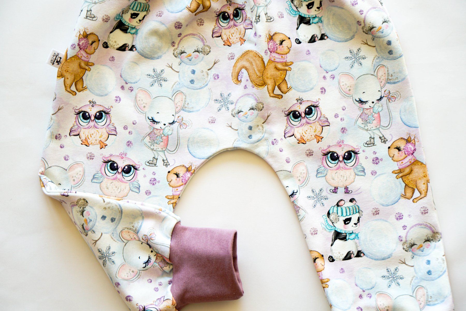 Pantaloni: Sweat Pumphose mit Eulen/Panda/Eichhörnchen Gr.80/86 - NEU – Nuovo e nell'imballaggio originale da Zürich venduto da sambaum 2