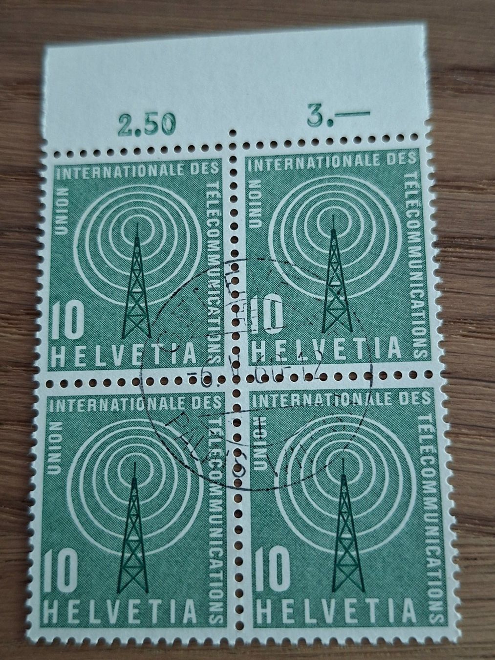 Tous les timbres: Dienstmarken: 4er Blocks: UIT – Neuf (Voir description) à Hinterkappelen par 1399 3