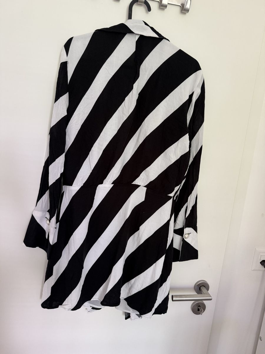 Mango Vestiti: Chemise longue Mango rayures noir blanc taille S – Nuovo (secondo la descrizione) da Genève venduto da acr_88hl 3