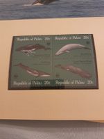 Palau: Bloc de 4 timbres - Baleines rares, 20c chaque