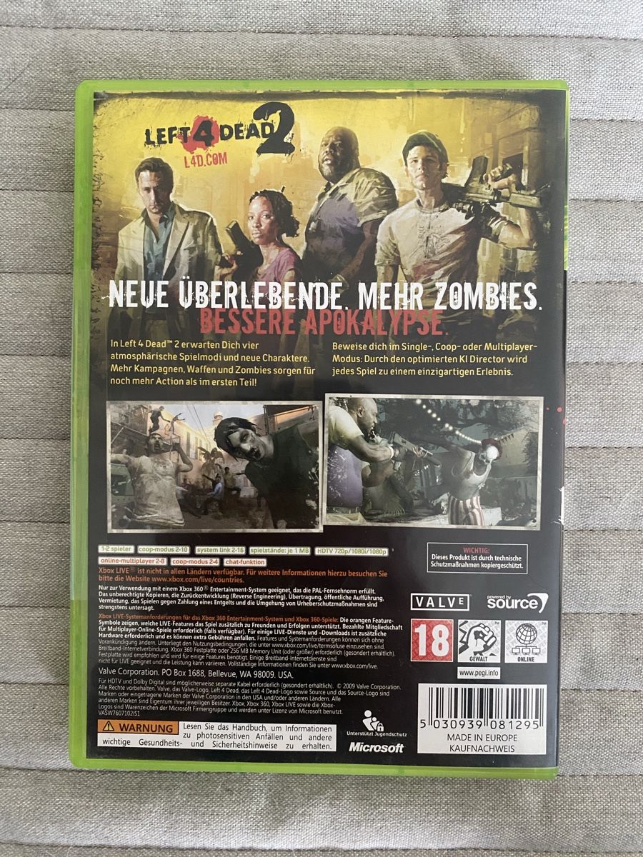 Microsoft Giochi: Left 4 Dead 2 für Xbox 360 – Usato da Thunstetten venduto da Virus_33 2