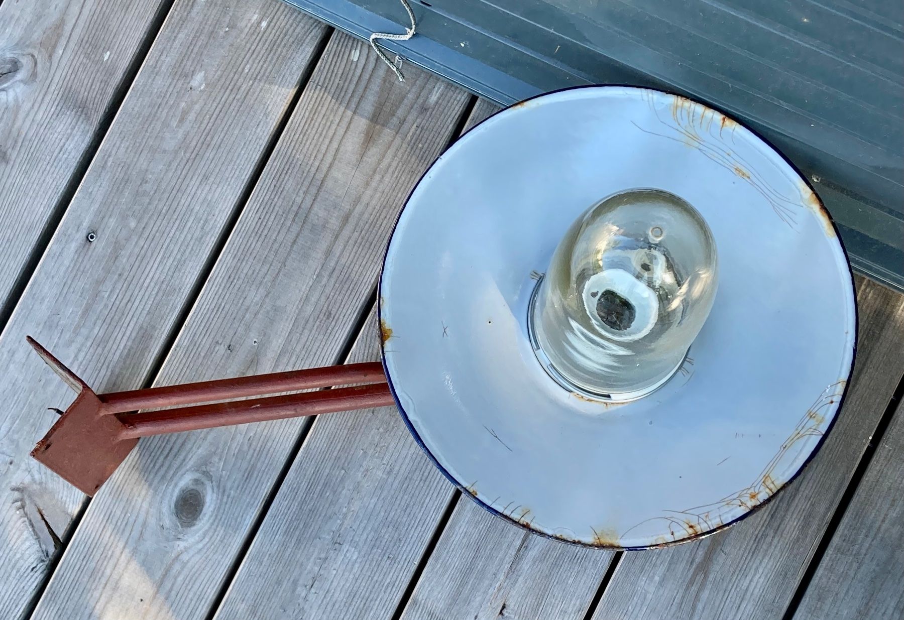 Lampade: einfache antike Industrie Aussenlampe / Wandlampe – Usato da Lüchingen venduto da Eeizo 4