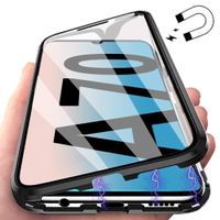 Panzerglas Hülle Etui Metall Case GLAS Cover für Samsung A70