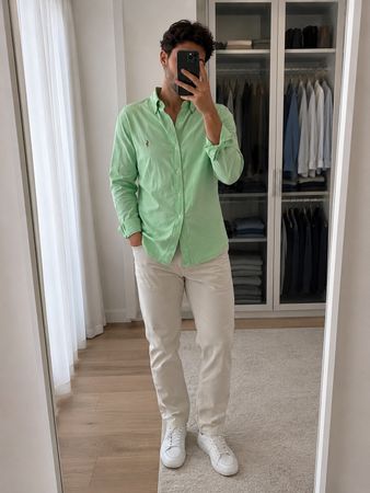 Hemd Ralph Lauren Slim Fit Grösse S hellgrün
