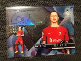 Topps Crystal Darwin Nunez Liverpool Fc Autogramm