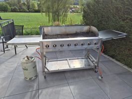 XXL Profi Gastro Gasgrill Edelstahl – 8 Brenner / 32 kW – 12