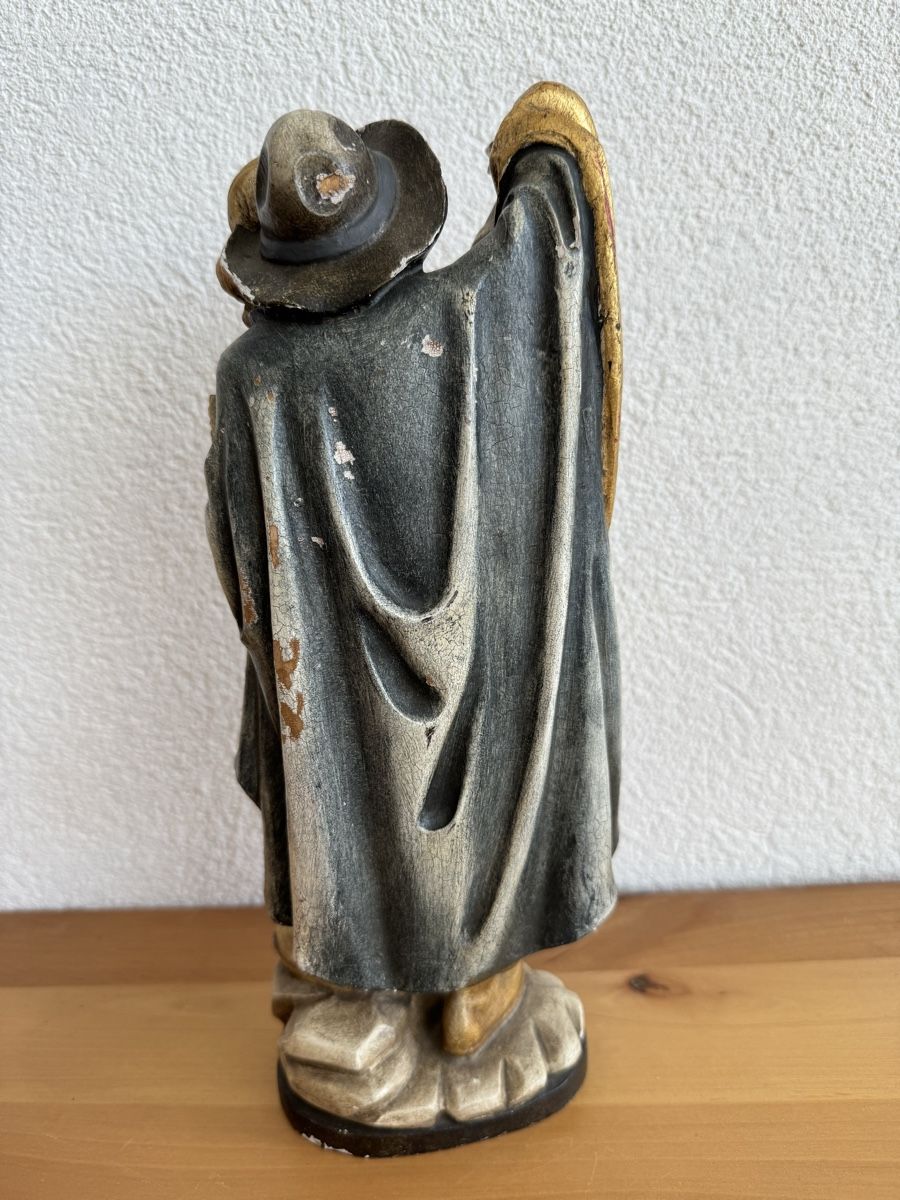 Sculture & Statue: Nachtwächter Holzfigur geschnitzt Handbemalt handgeschnitzt – Usato da Morges venduto da SevArt 2