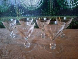 Kristallgläser von St. Lambert,6er Set Vintage, Apéro-Likör
