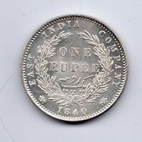 (2420) Indien, 1 Rupie, 1840, top stgl