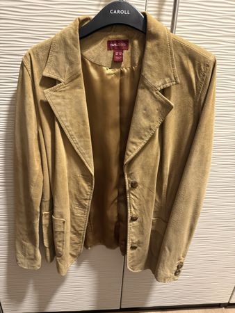 Veste blazer H&M L.O.G.G. en daim beige taille 44
