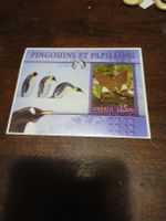 Timbre Liberia - Pingouins et Papillons - Rare !