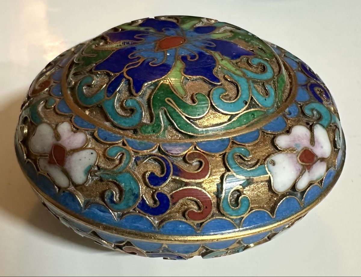 Tutte le decorazioni: Wunderschönes alte Cloisonné Dose, Handarbeit Top! – Usato da Zürich venduto da c_d_r 4
