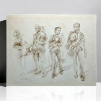 Superbe print d'art signé pas SHEN STEWART 1983