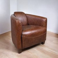 Fauteuil Club en Cuir Vintage, élégance et confort