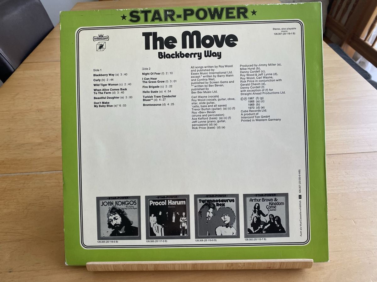 Dischi in vinile: The Move - Blackberry – Usato da Zürich venduto da markus234 1